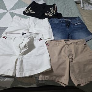 Tommy Hilfiger Women's Shorts Collection - White, Blue, Tan